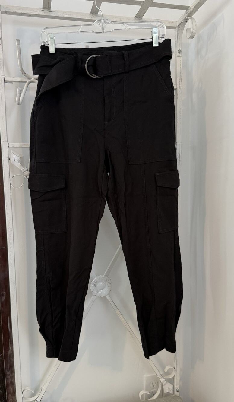Banana Republic Womens Cargo Pants Black preppy Casual 6